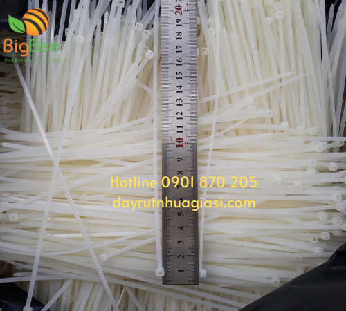 dây rút nhựa trắng nhiều tấc