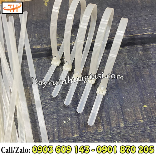 Dây rút nhựa tháo mở được màu trắng  Dây rút nhựa tháo mở được màu trắng