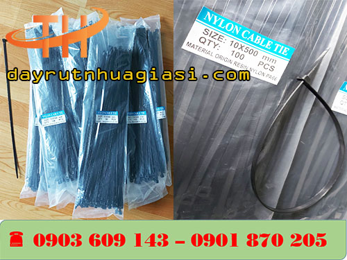 Dây rút nhựa đen 5 tấc ( 50cm )