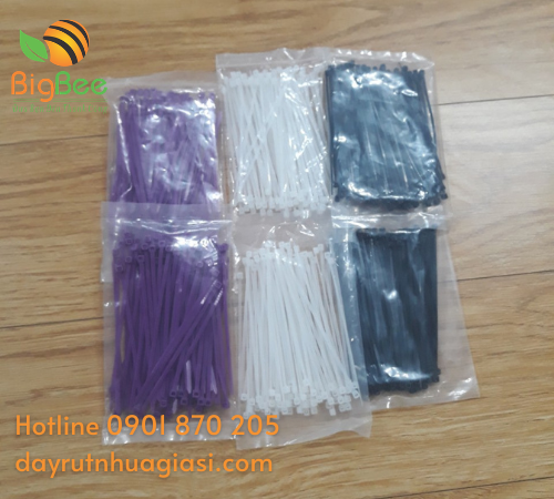 dây rút trắng, tím. đen