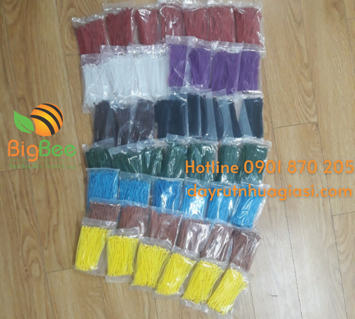 Dây rút nhựa đỏ, trắng, tím, nâu, đen