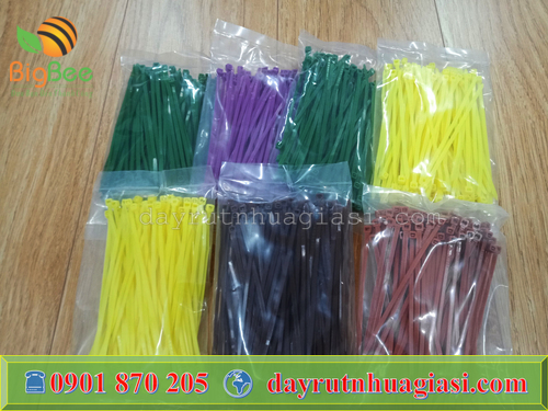 Dây rút nhựa nhiều màu kt 1 tấc - 10cm