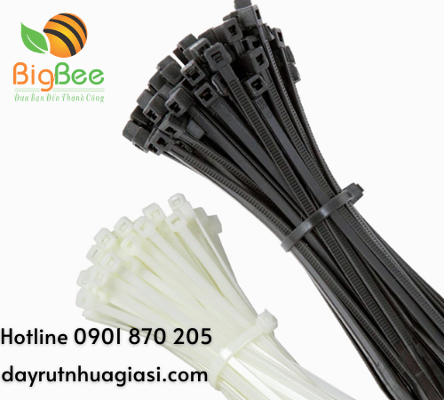 dây lạt nhựa trắng - đen