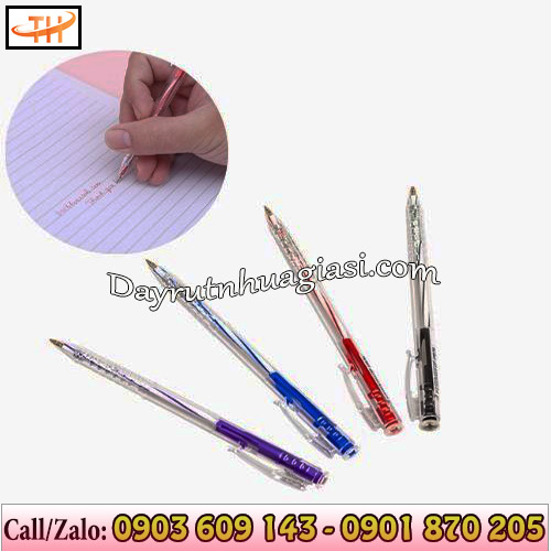 Bút bi bấm Thiên Long 4 màu mực Bút bi bấm Thiên Long 4 màu mực