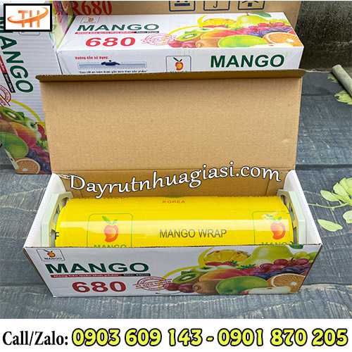 Màng bọc thực phẩm Mango 680 đóng hộp an toàn tiện lợi  Màng bọc thực phẩm Mango 680 đóng hộp an toàn tiện lợi