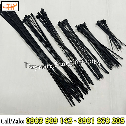 Dây rút nhựa đen đủ cỡ Dây rút nhựa đen đủ cỡ