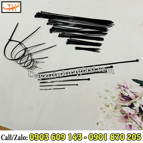 Dây rút nhựa màu đen đủ cỡ Dây rút nhựa màu đen đủ cỡ