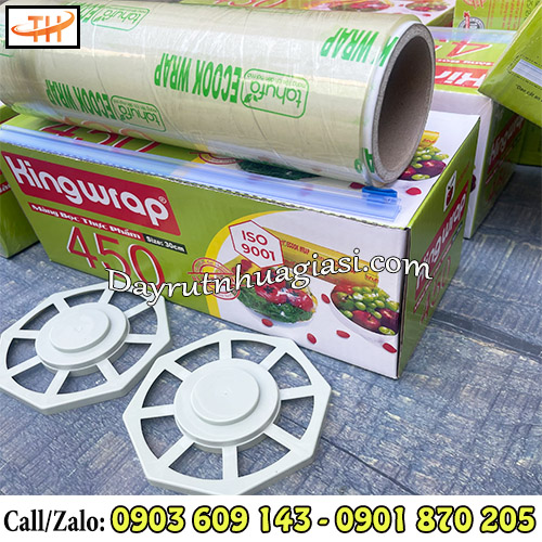 Cuộn màng bọc thực phẩm đóng hộp có dao và bánh quay Cuộn màng bọc thực phẩm đóng hộp có dao và bánh quay