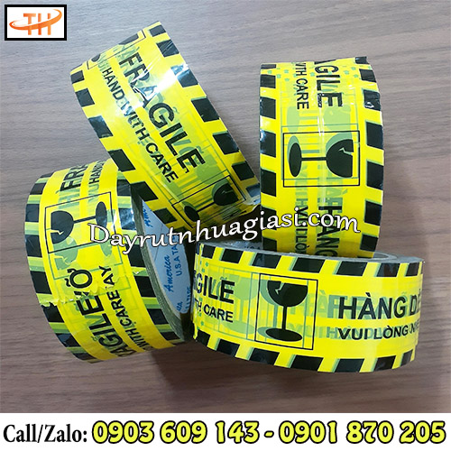 Băng keo hàng dễ vỡ chữ in sắc nét  Băng keo hàng dễ vỡ chữ in sắc nét