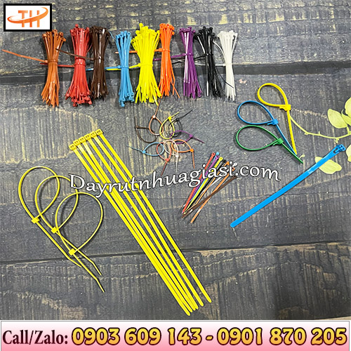 Dây rút nhựa đủ màu, đủ kích cỡ Dây rút nhựa đủ màu, đủ kích cỡ