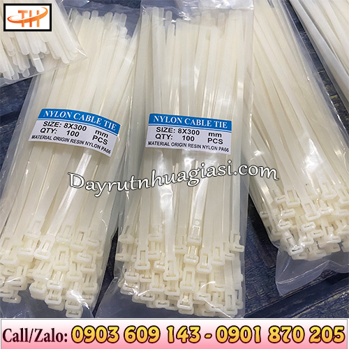 Dây rút nhựa tháo mở được đóng bao nilon 100 sợi tiện lợi Dây rút nhựa tháo mở được đóng bao nilon 100 sợi tiện lợi