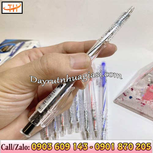 Bút bi bấm Thiên Long đen Bút bi bấm Thiên Long đen