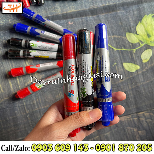 Bút lông dầu Thiên Long xanh, đỏ, đen Bút lông dầu Thiên Long xanh, đỏ, đen