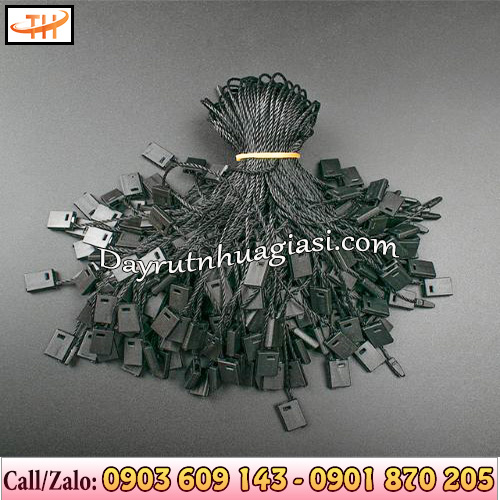 Dây dù treo tag màu đen Dây dù treo tag màu đen