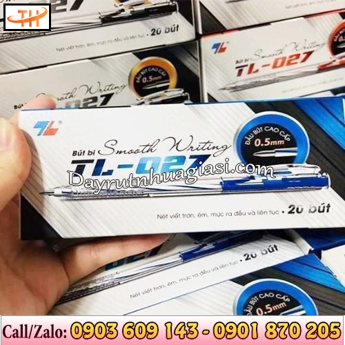 Bút bi bấm Thiên Long đóng hộp tiện lợi Bút bi bấm Thiên Long đóng hộp tiện lợi