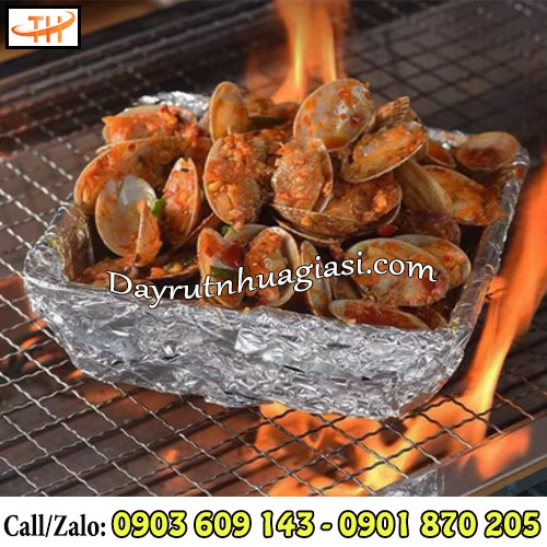 Cuộn giấy bạc nướng làm khuôn nướng than Cuộn giấy bạc nướng làm khuôn nướng than