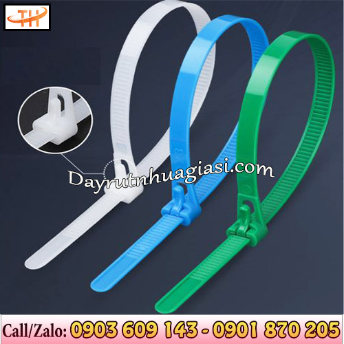 Dây rút nhựa tháo mở được sử dụng tiện lơi, tiết kiệm Dây rút nhựa tháo mở được sử dụng tiện lơi, tiết kiệm