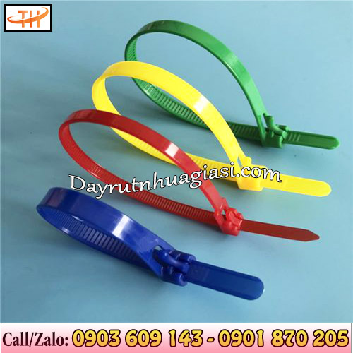 Dây rút nhựa tháo mở được đủ màu Dây rút nhựa tháo mở được đủ màu