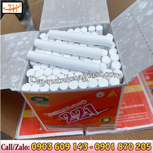 Phấn viết bảng màu trắng không bụi Phấn viết bảng màu trắng không bụi