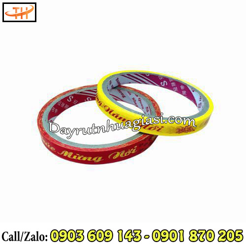 Băng keo chúc mừng năm mới nền đỏ và vàng Băng keo chúc mừng năm mới nền đỏ và vàng