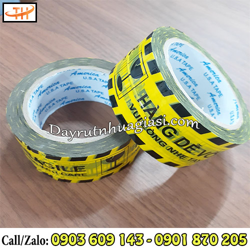 Băng keo hàng dễ vỡ chất keo siêu bám dính Băng keo hàng dễ vỡ chất keo siêu bám dính