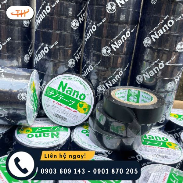 Băng keo điện Nano chuyên dụng được làm từ nhựa PVC cao cấp Băng keo điện Nano chuyên dụng được làm từ nhựa PVC cao cấp