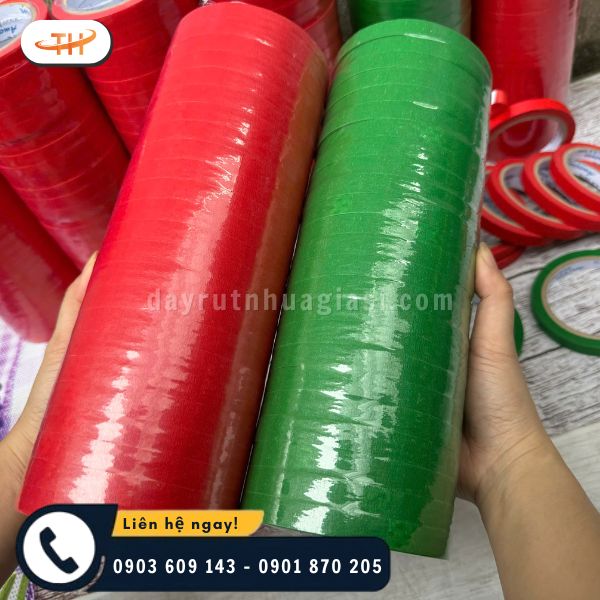 Băng keo giấy màu quy cách 24 cuộn/cây Băng keo giấy màu quy cách 24 cuộn/cây