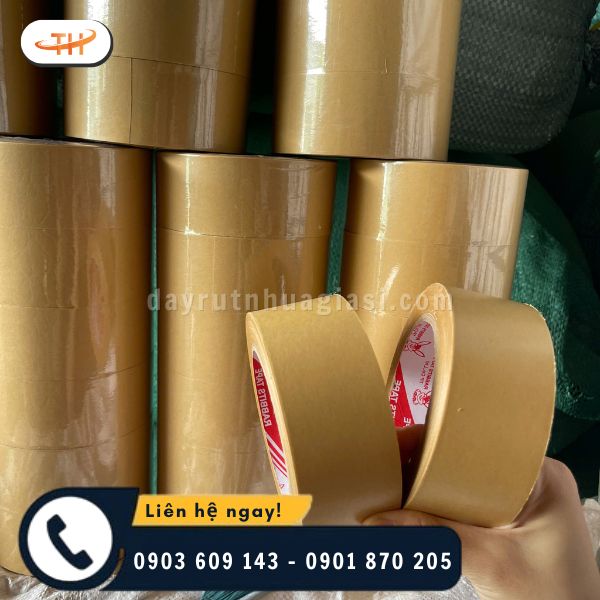 Băng keo giấy nâu da bò thân thiện với môi trường Băng keo giấy nâu da bò thân thiện với môi trường