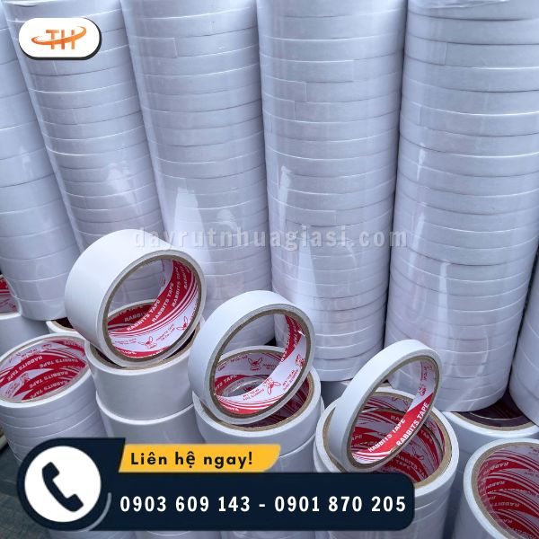 Băng keo hai mặt sử dụng dễ dàng, gọn gàng và sạch sẽ Băng keo hai mặt sử dụng dễ dàng, gọn gàng và sạch sẽ
