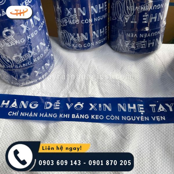 Băng keo hàng dễ vỡ là băng keo có in các dòng chữ cảnh báo Băng keo hàng dễ vỡ là băng keo có in các dòng chữ cảnh báo