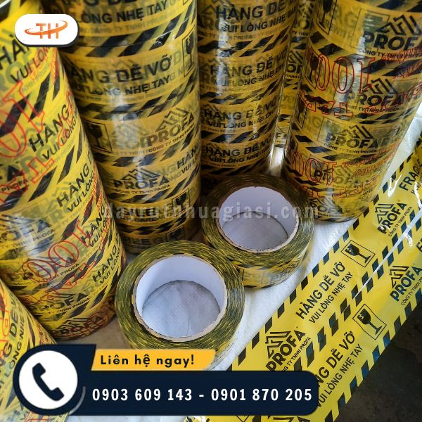 Băng keo hàng dễ vỡ in logo thương hiệu Băng keo hàng dễ vỡ in logo thương hiệu