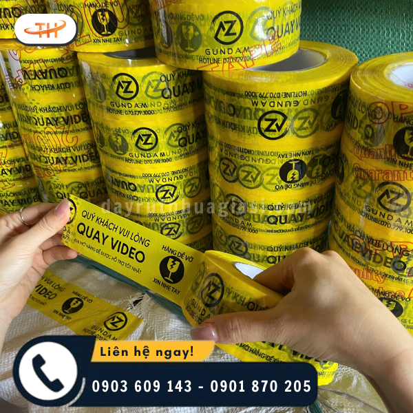 Băng keo hàng dễ vỡ với chữ được in rõ nét Băng keo hàng dễ vỡ với chữ được in rõ nét