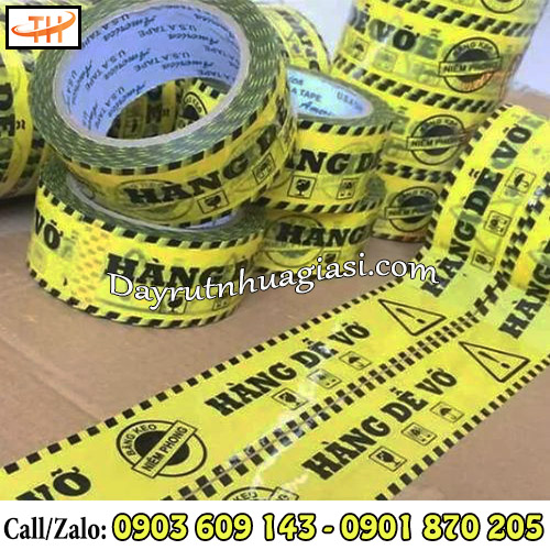 Băng keo hàng dễ vỡ nền vàng Băng keo hàng dễ vỡ nền vàng