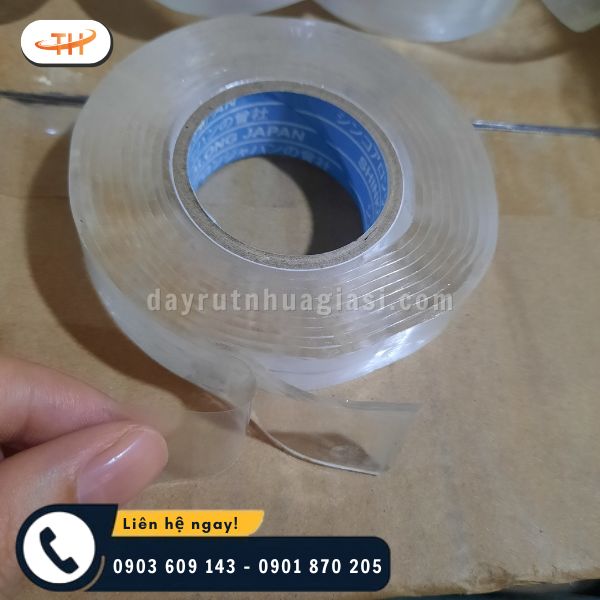 Băng keo trong suốt 2 mặt bám dính siêu tốt Băng keo trong suốt 2 mặt bám dính siêu tốt