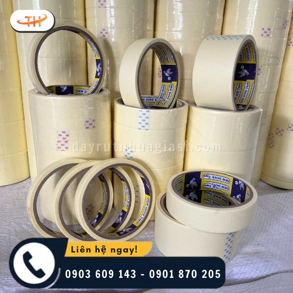 Băng keo với chất liệu giấy nhám nhẹ và khả năng dính tốt Băng keo với chất liệu giấy nhám nhẹ và khả năng dính tốt