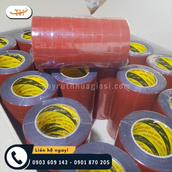 Băng keo xốp 2 mặt màu đỏ đen Băng keo xốp 2 mặt màu đỏ đen