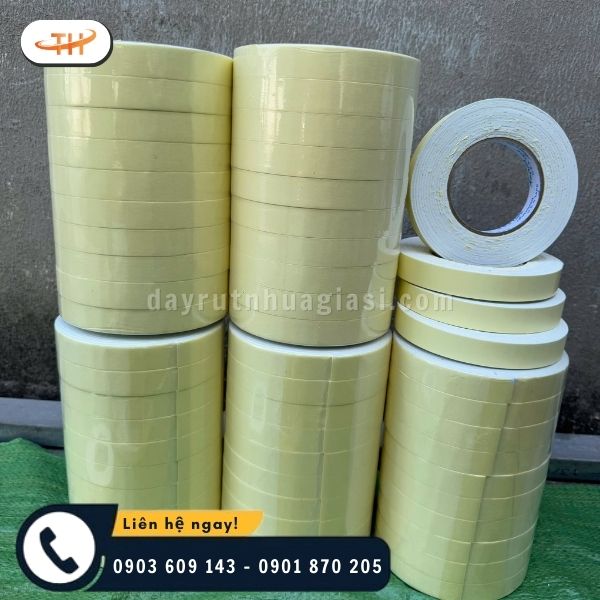 Băng keo xốp 2 mặt màu vàng trắng Băng keo xốp 2 mặt màu vàng trắng