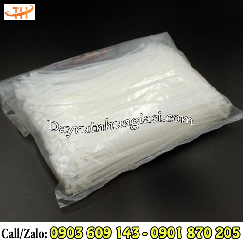 Dây rút nhựa trắng đóng bịch 100 sợi  Dây rút nhựa trắng đóng bịch 100 sợi