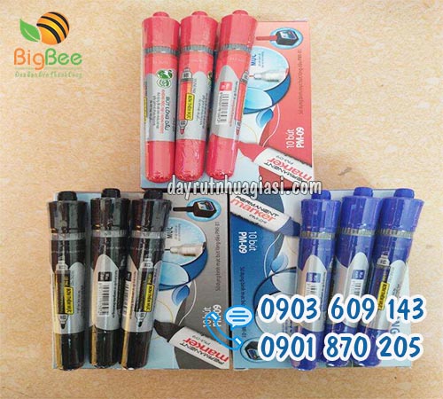 Bút lông dầu Thiên Long 3 màu đen, xanh, đỏ giá rẻ nhất