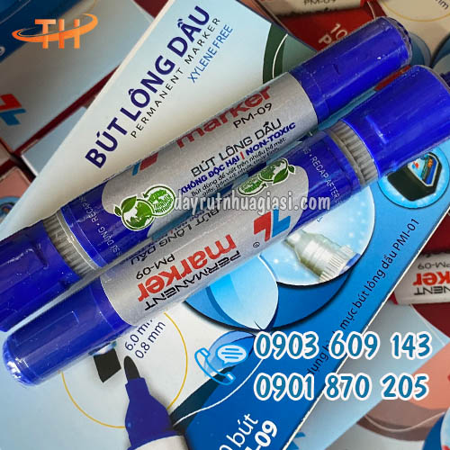 Giá rẻ bút lông dầu Thiên Long màu xanh