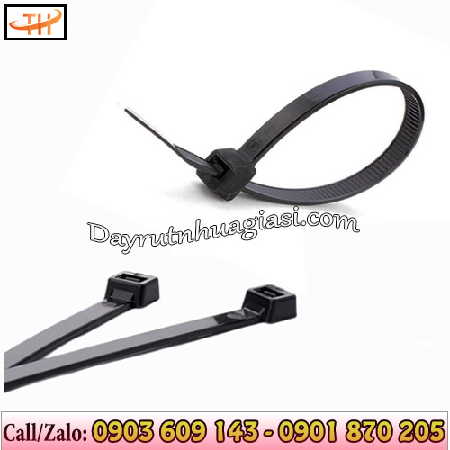 Dây rút nhựa tháo mở được màu đen Dây rút nhựa tháo mở được màu đen