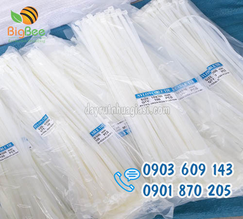 Dây rút nhựa bản lớn màu trắng 5 tấc (50cm) giá rẻ