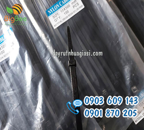 Dây lạt nhựa đen 10x500 mm giá rẻ siêu ưu đãi