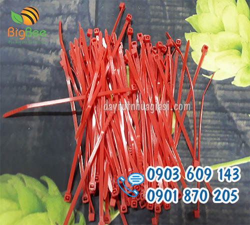 Dây lạt nhựa màu đỏ buộc chân gà giá sỉ rẻ