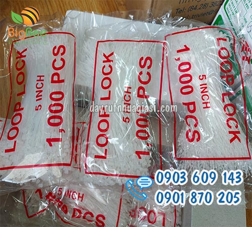 Dây nhựa 5 inch xỏ nhãn mác giá sỉ rẻ