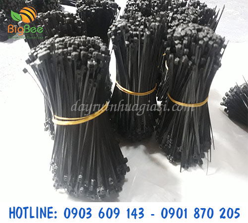 Cung cấp dây rút nhựa, dây thít nhựa màu đen 1 tấc