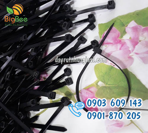 Dây rút nhựa đen 25cm (2.5 tấc) dẻo dai, bền chắc sỉ lẻ