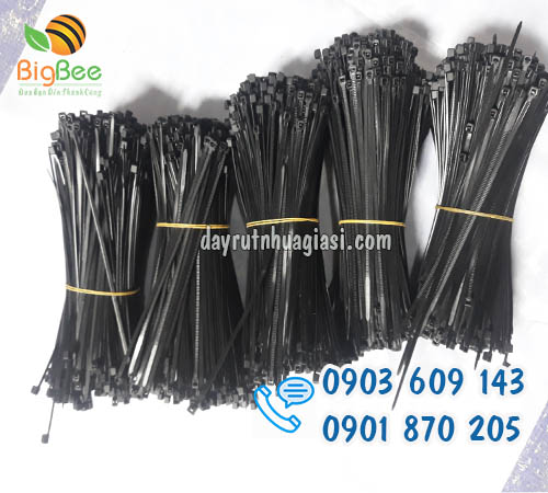 Dây rút nhựa đen 25cm (2.5 tấc) cân kg sỉ lẻ TP.HCM