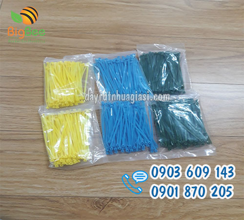 Dây rút nhựa đủ màu 1 tấc 3 li giá rẻ