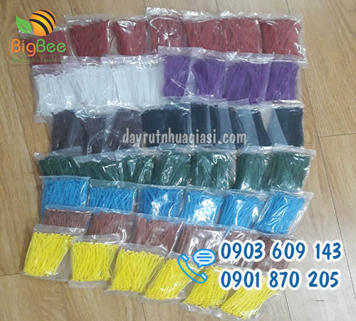 Dây rút nhựa màu 1 tấc buộc chân gà giá rẻ